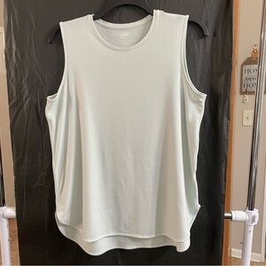 Lands' End Light Green Large Muscle Tee Sleeveless Relaxed Fit Vacation Summer